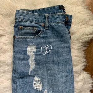 Customized boyfriend jeans